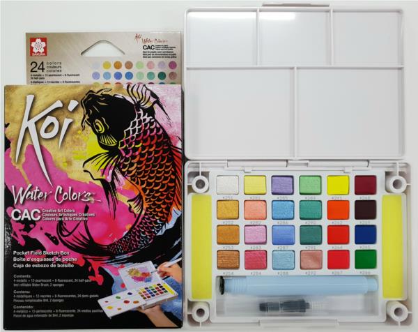 Sakura Koi Watercolor 24 Color Chart