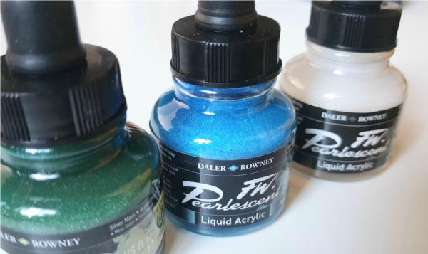 Daler-Rowney FW Pearlescent and Shimmering Liquid Acrylic