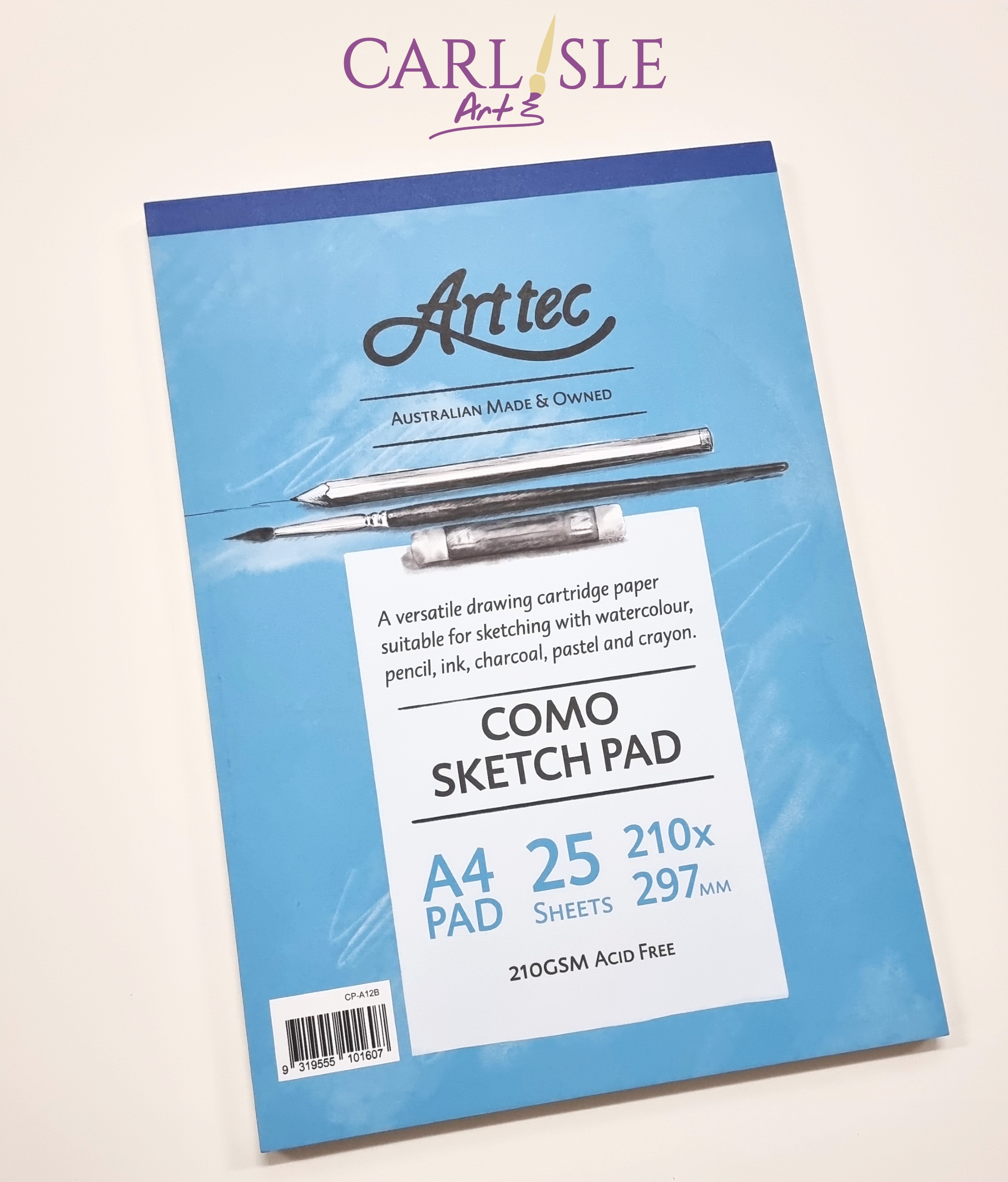 Pastelmat 12 Sheet Pad 360gsm - No.6 Anthracite - Choose Your Size 