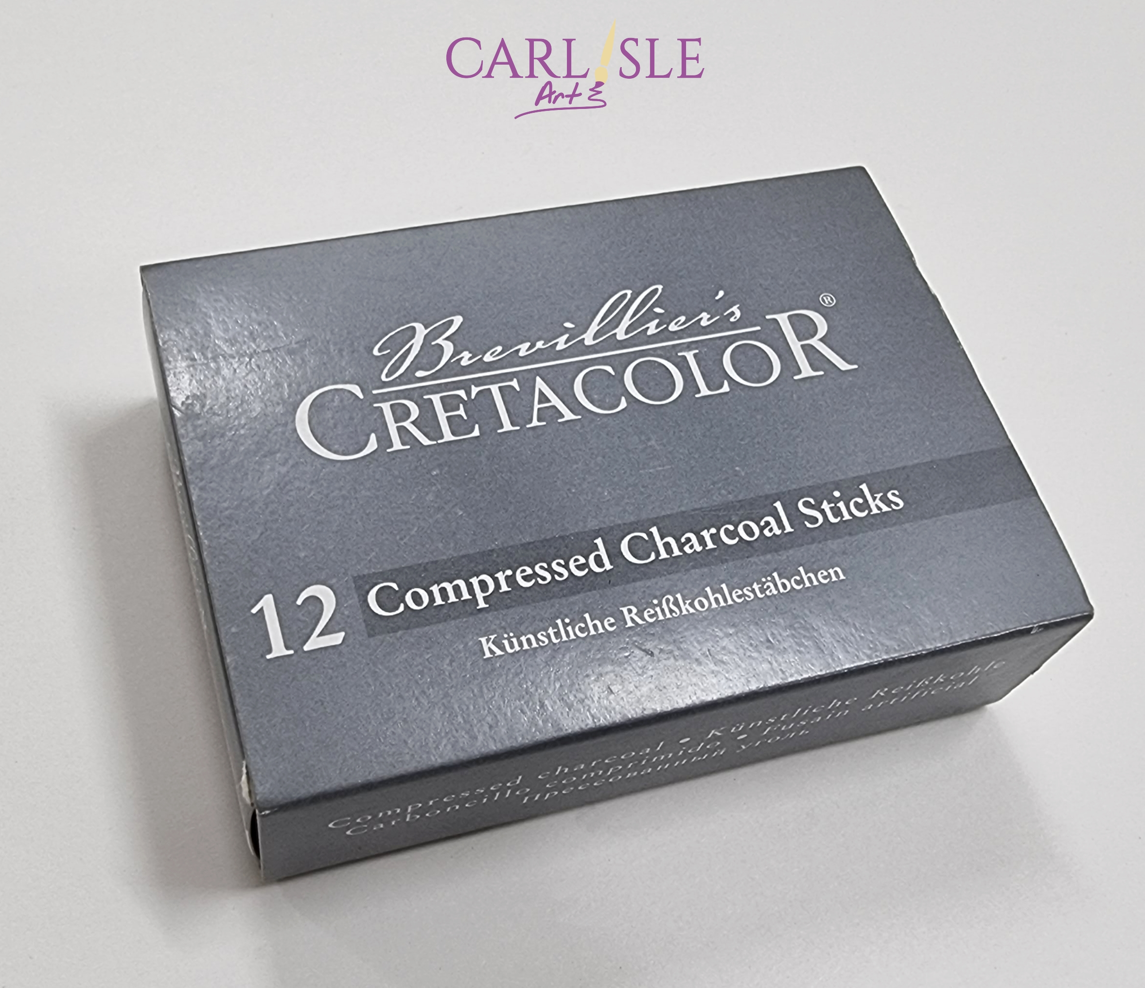 Cretacolor 12 Compressed Charcoal Sticks (Medium)