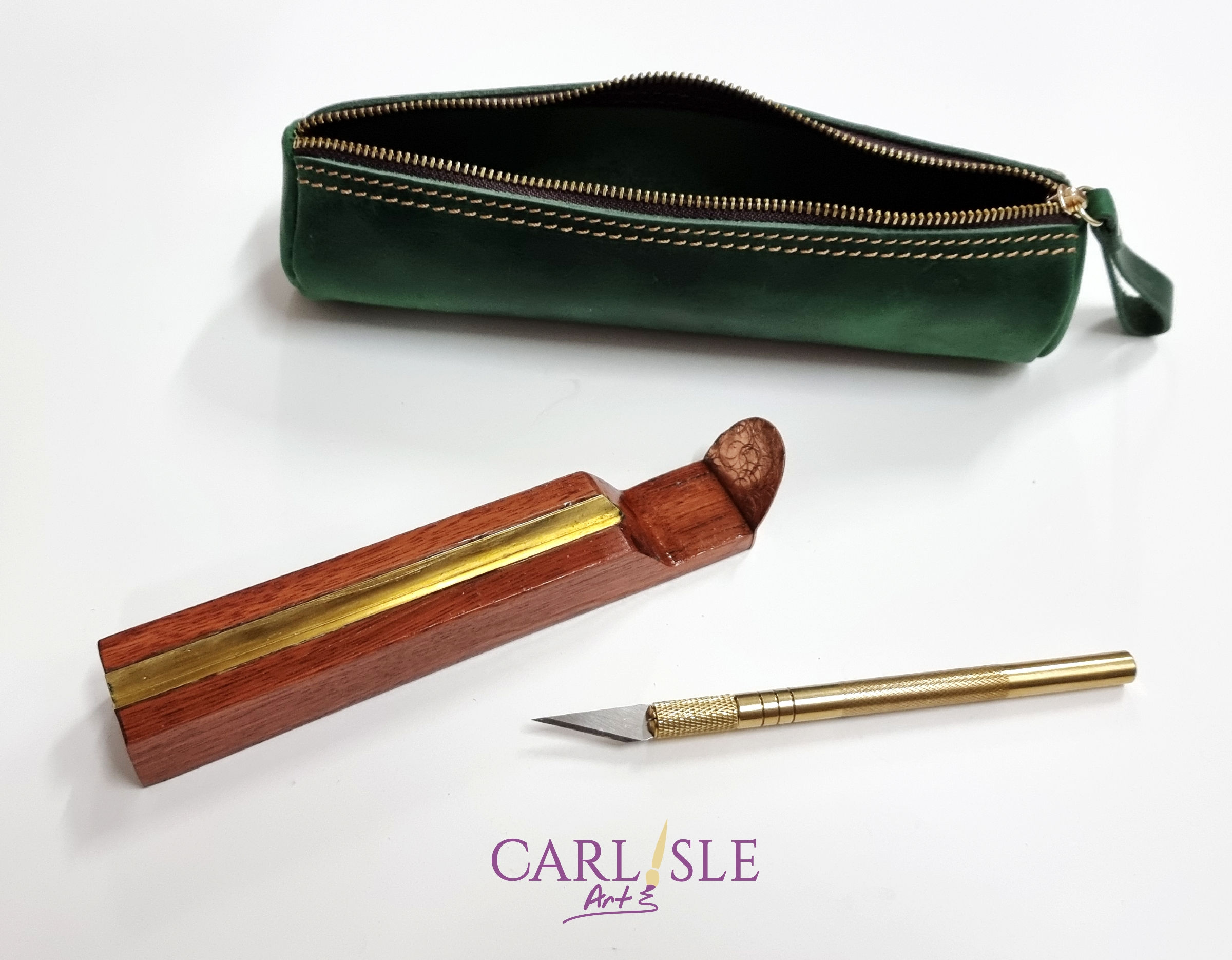 Handmade Brass Pencil Sharpening Sled Gift Set