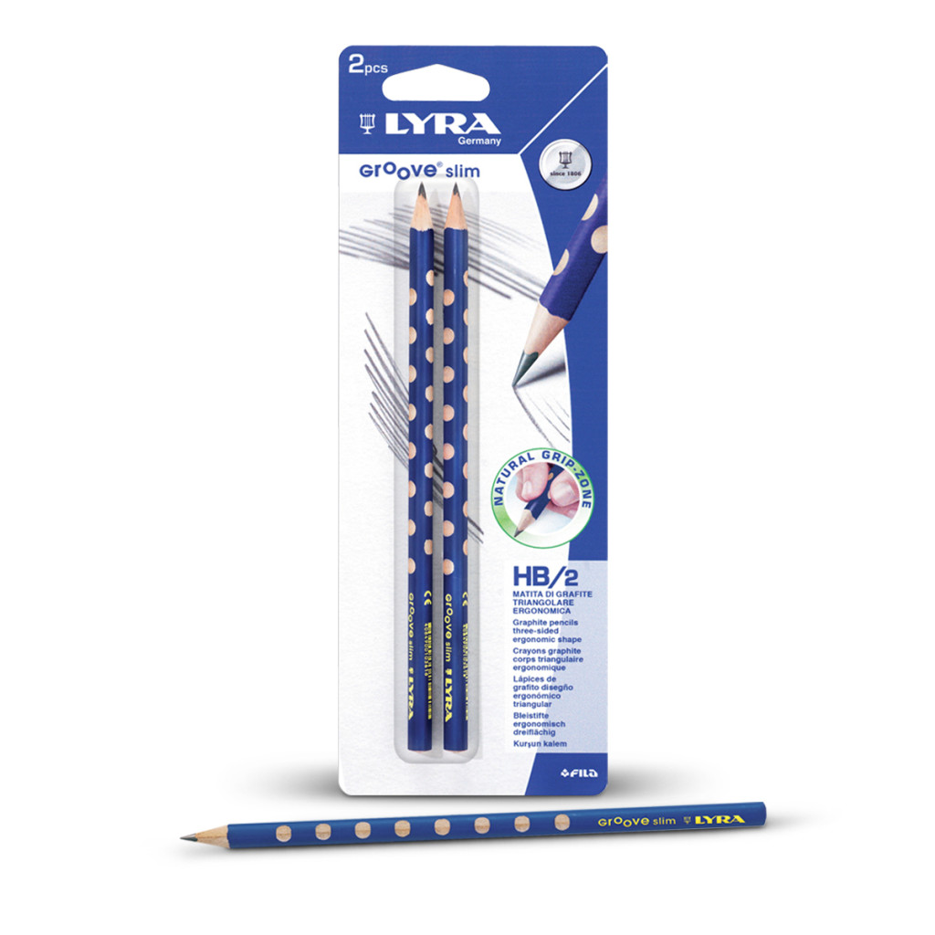 Lyra Groove Slim Graphite HB Pencil 2 Pack