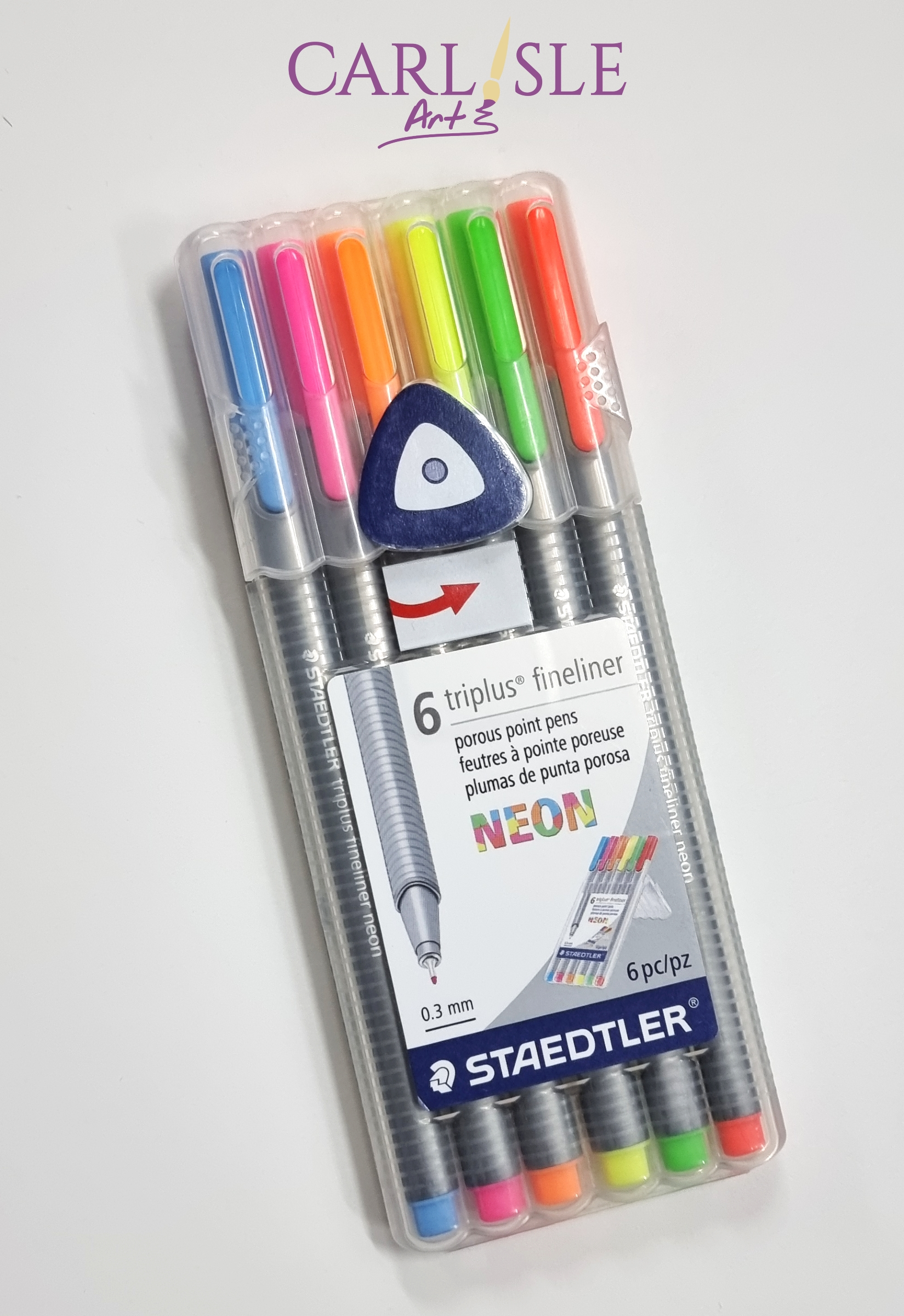 Staedtler 334 Triplus Fineliner Pens 0.3mm Pack of 26 Fine Pens 20 Assorted  6 Pastel Ink Colours Set 