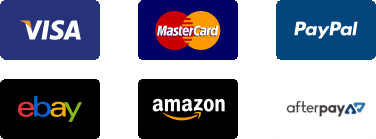 Visa Mastercard PayPal Amex eBay Amazon Stripe Afterpay ZipPay